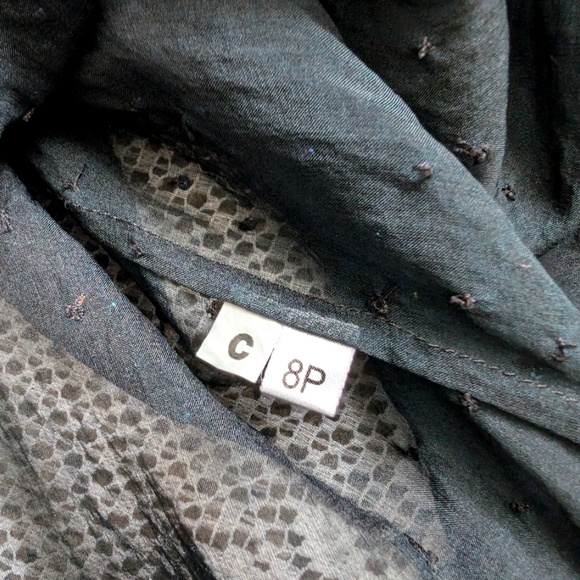 Vintage Organza Silk Sheer Beaded Y2K Blouse - Picture 7 of 7